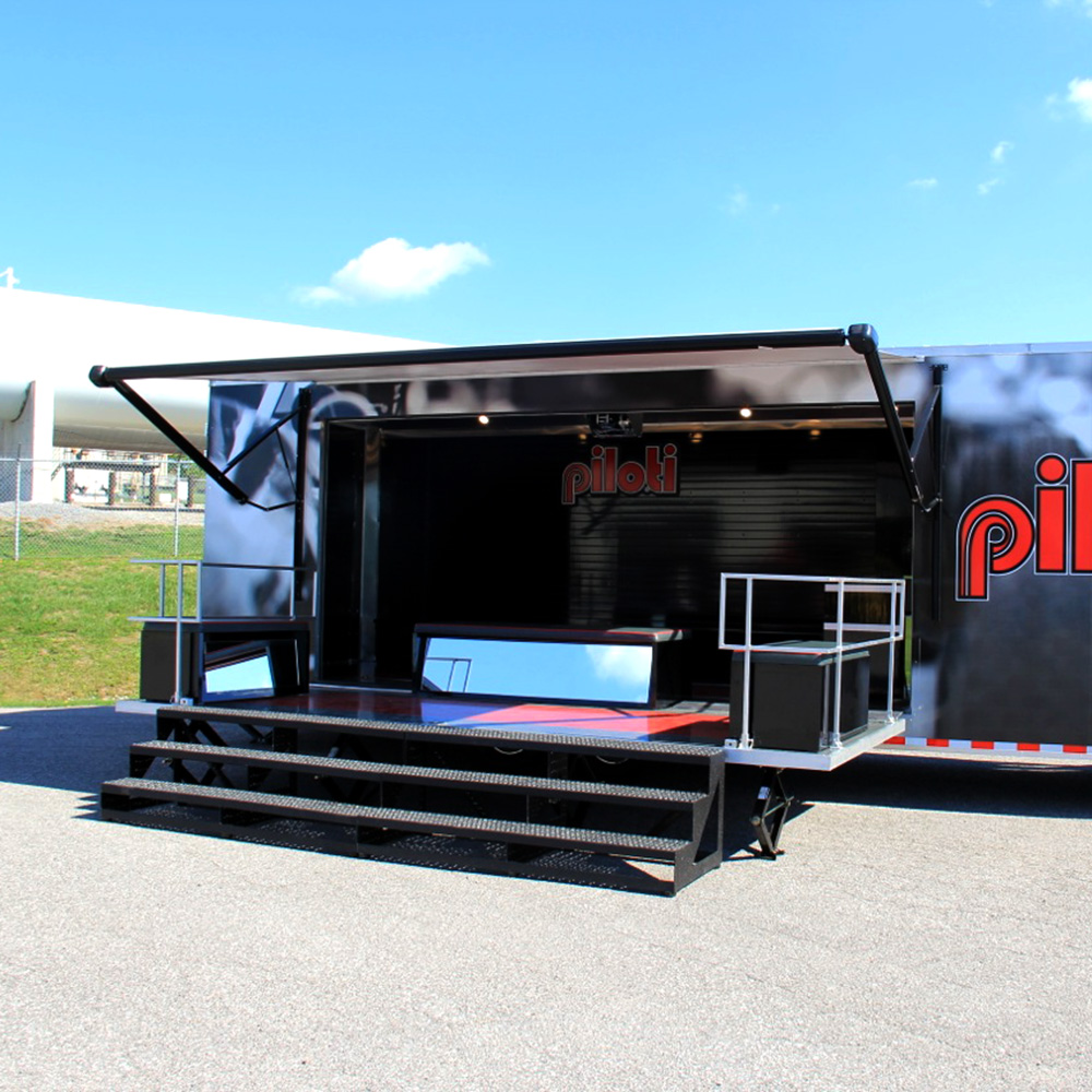 Piloti Trailer with Stage Open