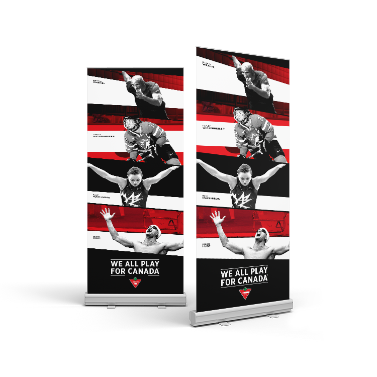 'We All Play For Canada" Vertical Banners